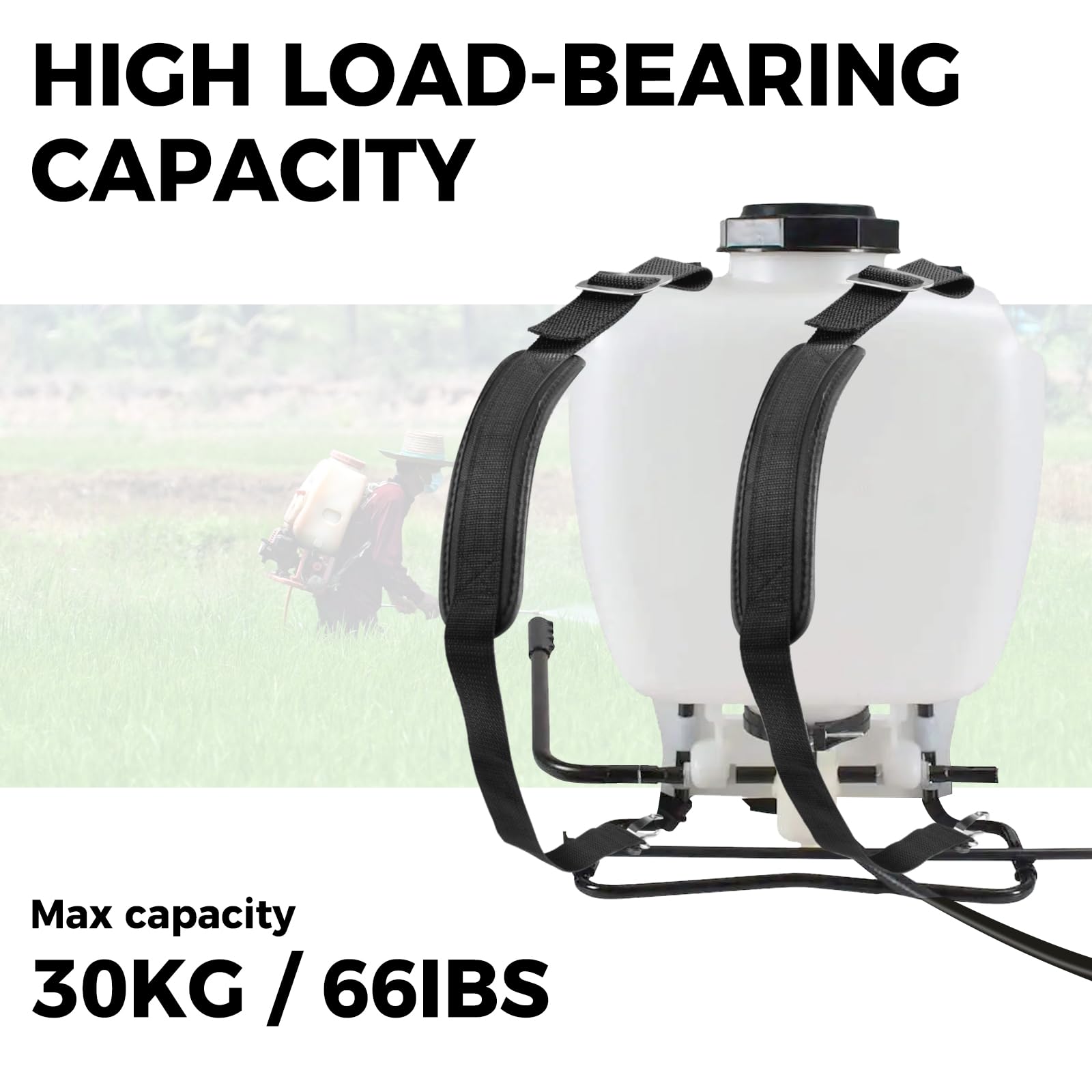 Tophoniex EVA cushion padding reduces shoulder strain during long spraying tasks.