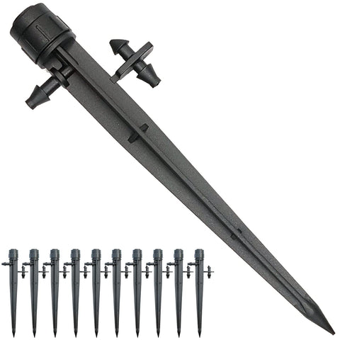 Topiverse 50-pcs drip emitters kit with stake for efficient garden irrigation.