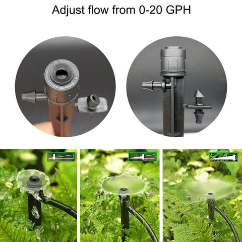 Topiverse adjustable-flow emitter cap enabling customizable watering from 0 to 20 GPH