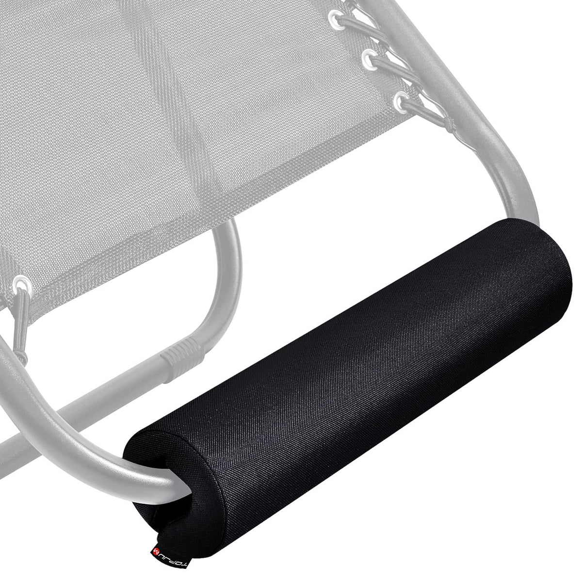 TOPJUM zero gravity foot rest cushion installed on outdoor chair for extended comfort