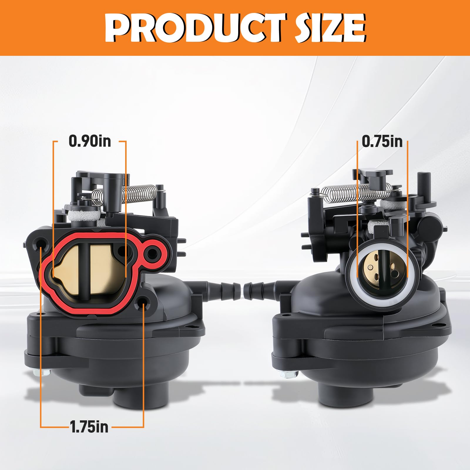 Topkidame 799584 carburetor kit fuel hose and clamps ready for quick fuel connections.