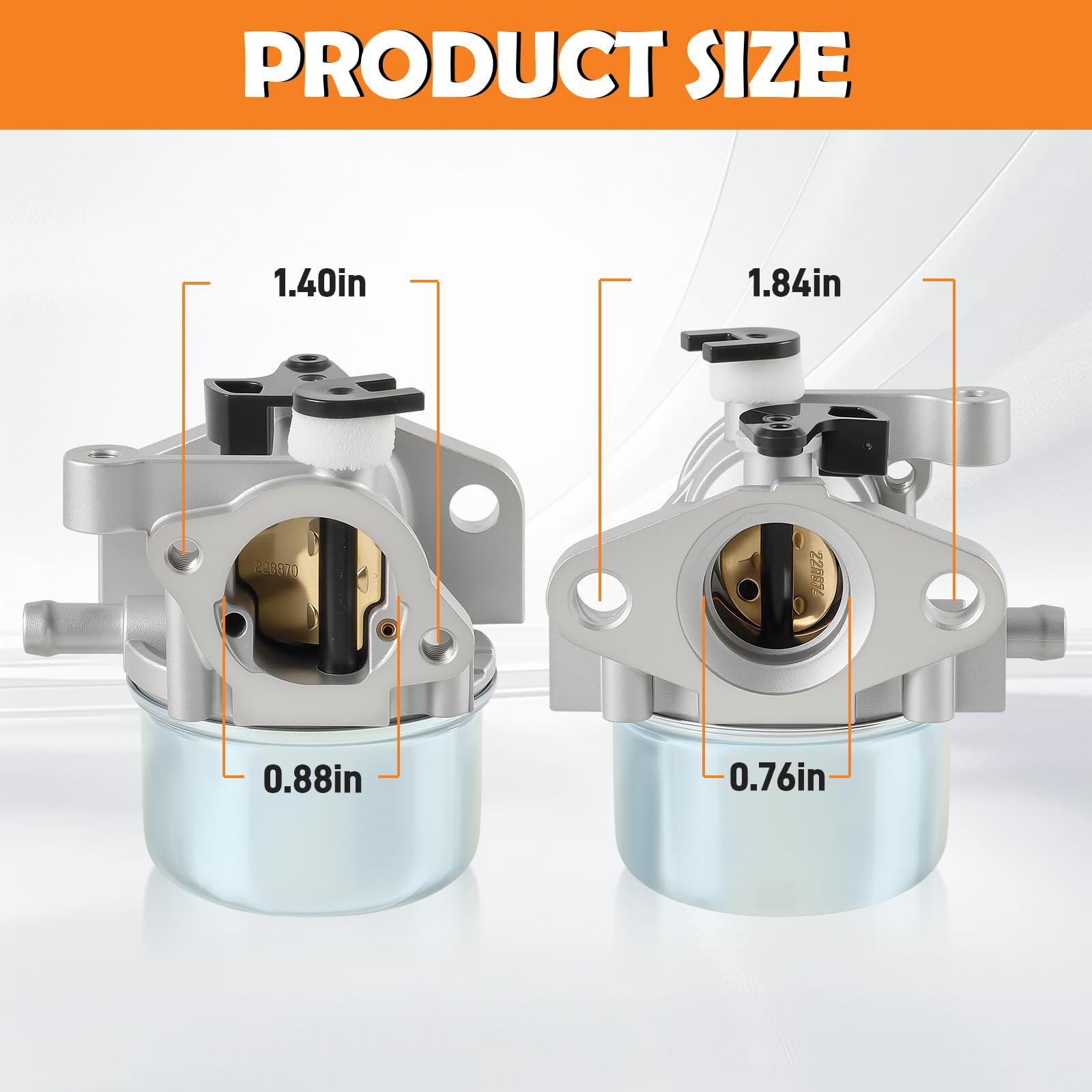 Topkidame carburetor-accessories-included set with air filter and gaskets for setup.