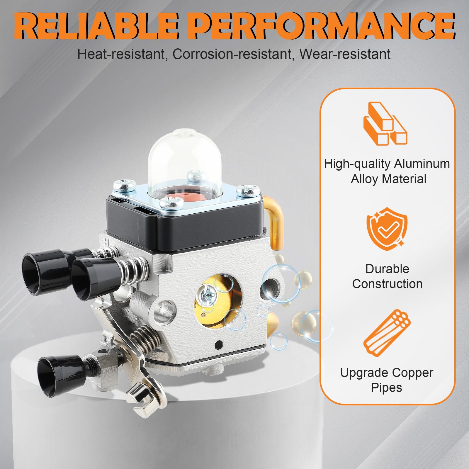 Topkidame carburetor fits STIHL FS55R for smooth starting and throttle response.