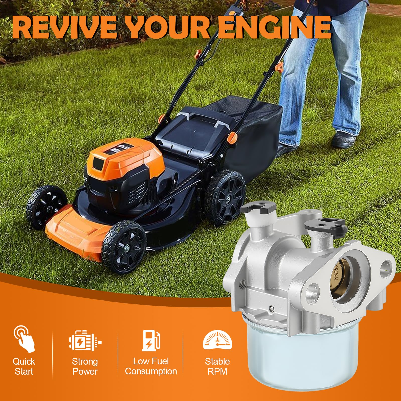 Topkidame Toro 22 recycler carburetor ready for smooth operation on 22-inch mowers.