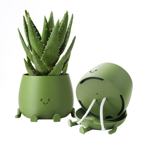 TOPOLA Happy Face Planter side view highlighting bendable legs