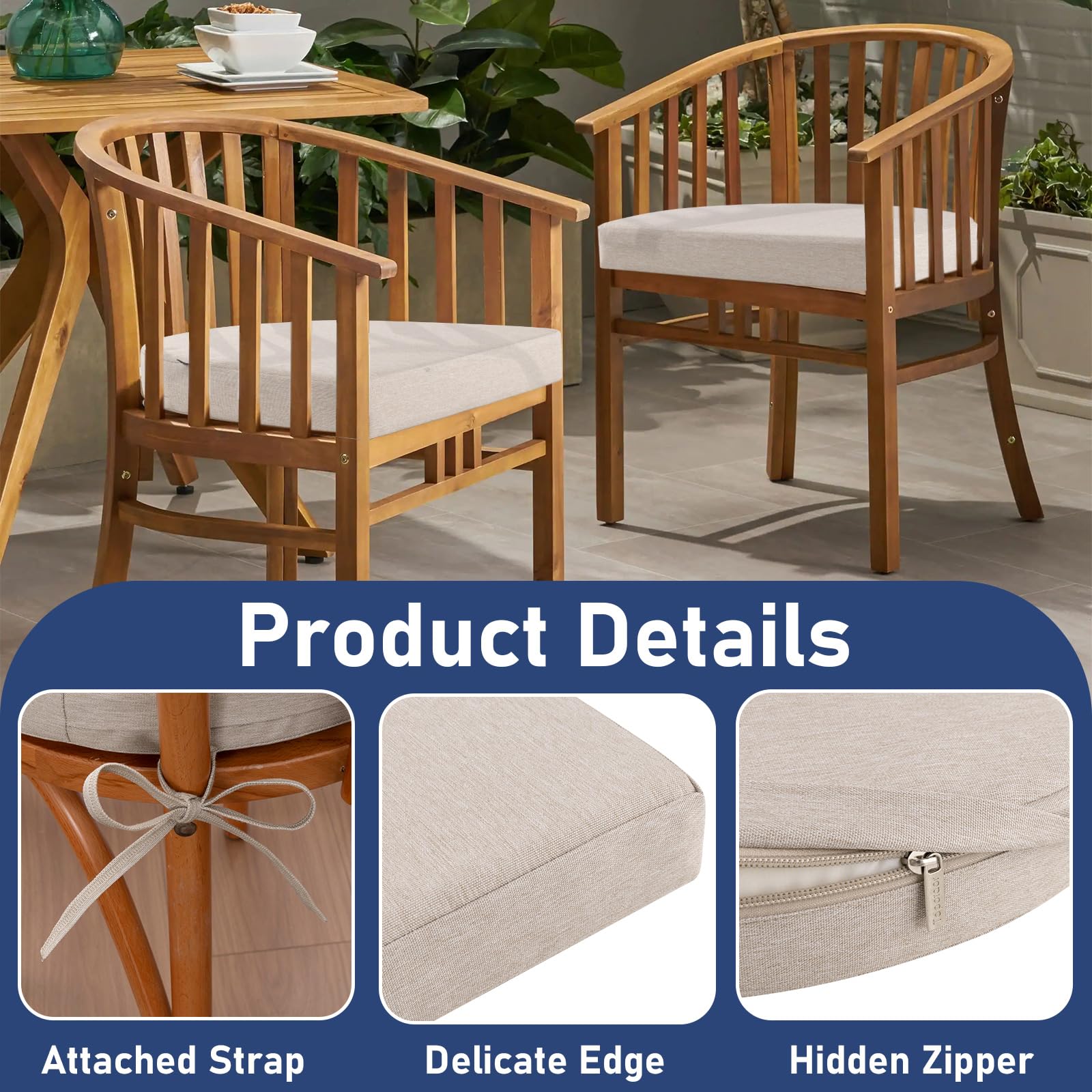 Topotdor waterproof cushions are ideal for patios, balconies, gardens, and indoor use.