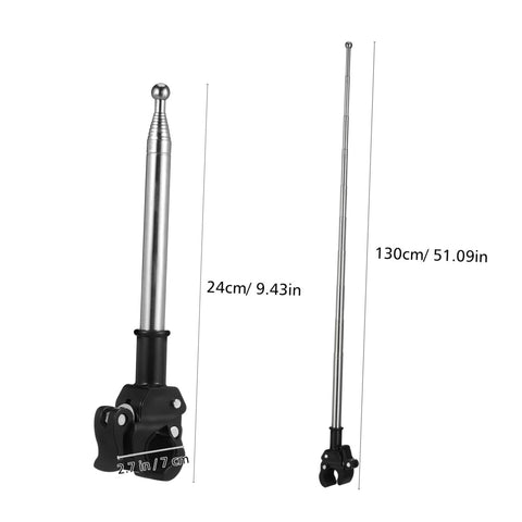 Topperfun flagpole extended-51in provides greater visibility on bikes and ATVs.