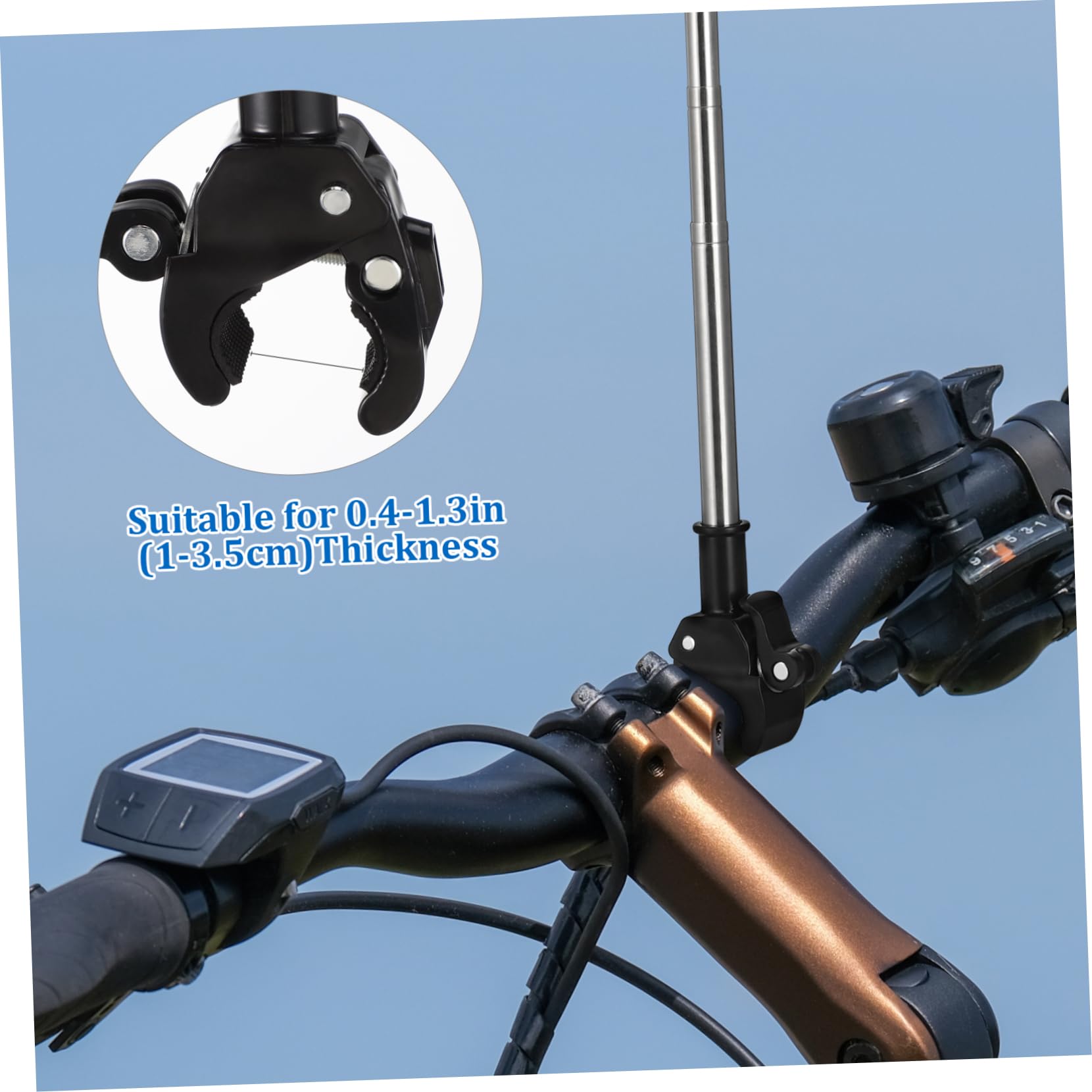 Topperfun flagpole retracted-9-4in remains compact for easy storage.