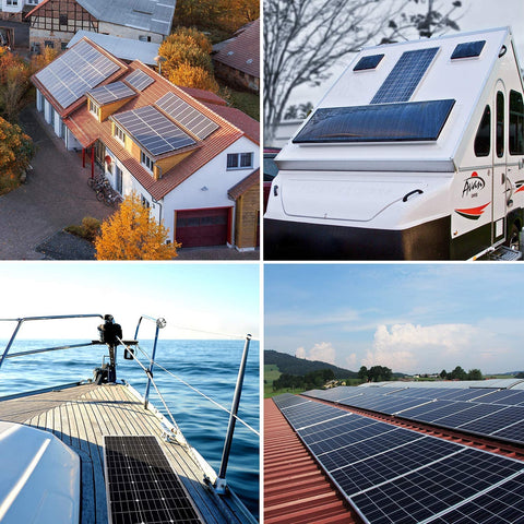 Topsolar panel installed on an RV roof for off-grid power