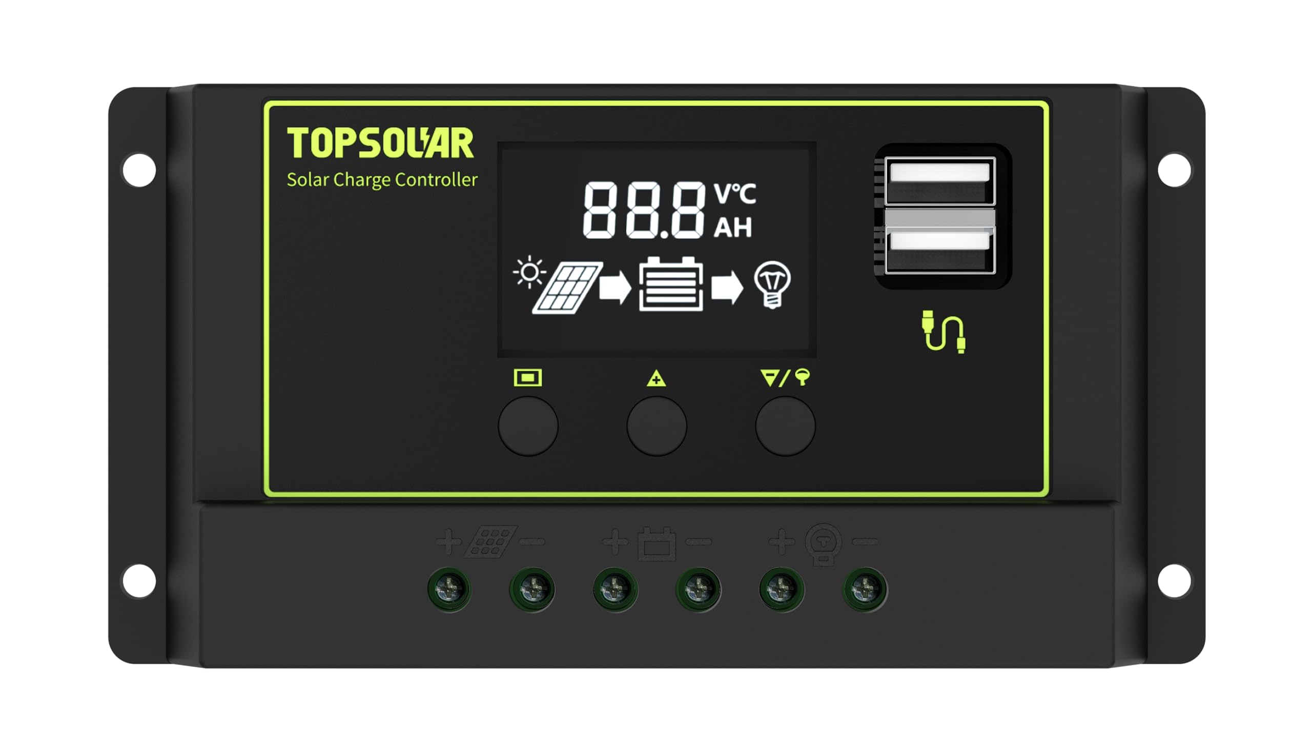 Topsolar panel with tempered glass and aluminum frame for durability
