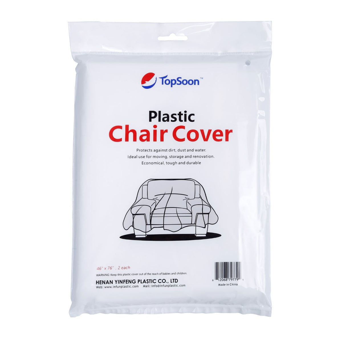 TopSoon 2Pack heavy-duty chair cover protects standard armchairs during storage and moving
