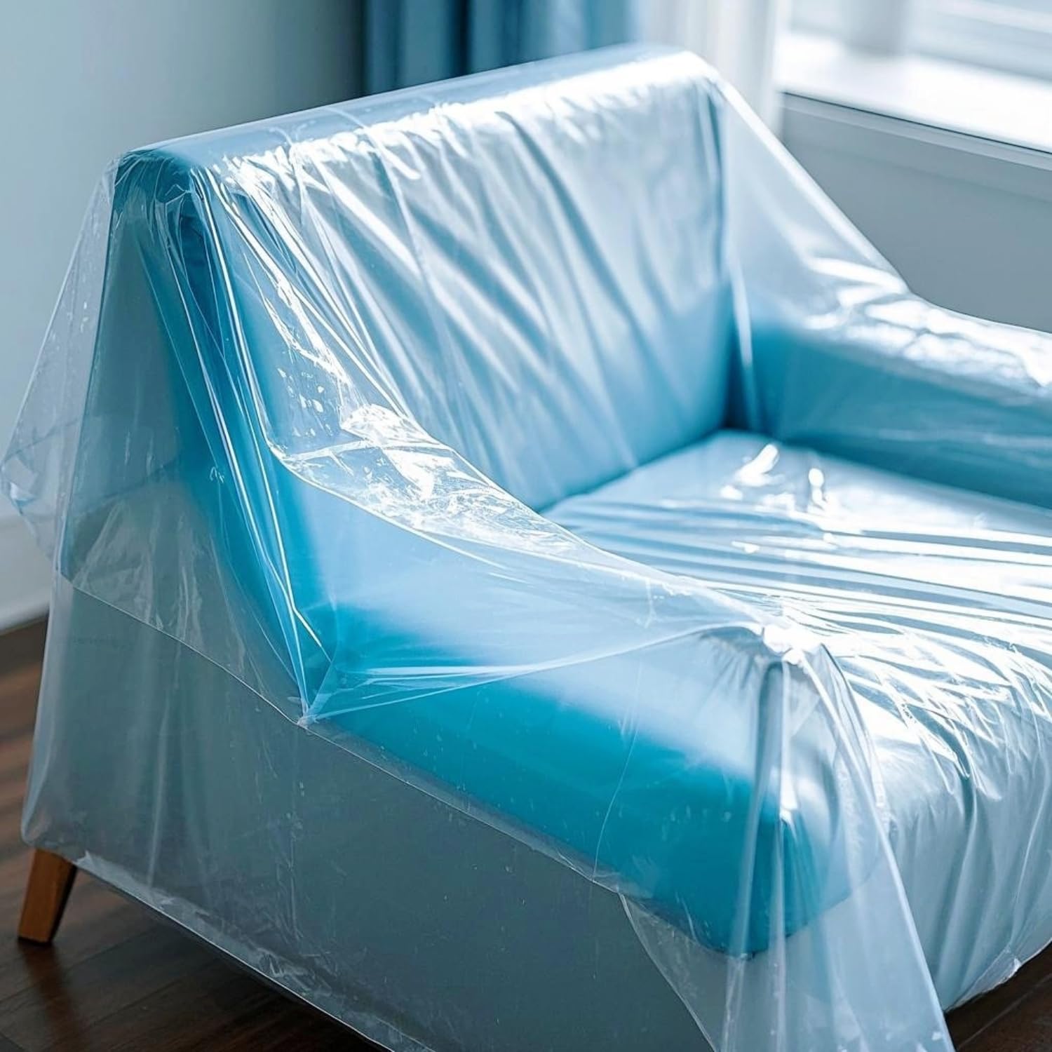 TopSoon clear chair cover shows upholstery while guarding against water and dust