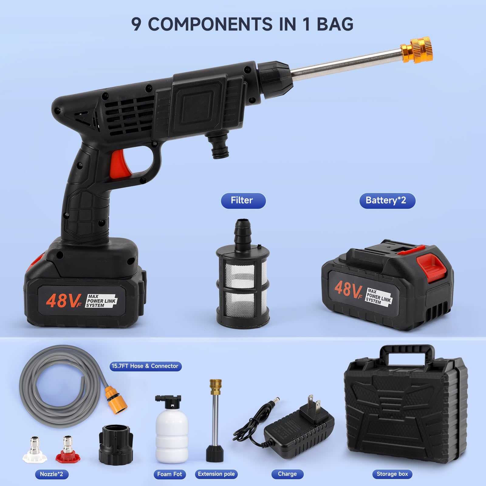 Topteng Power Blaster Plus copper motor for stronger, durable spray power