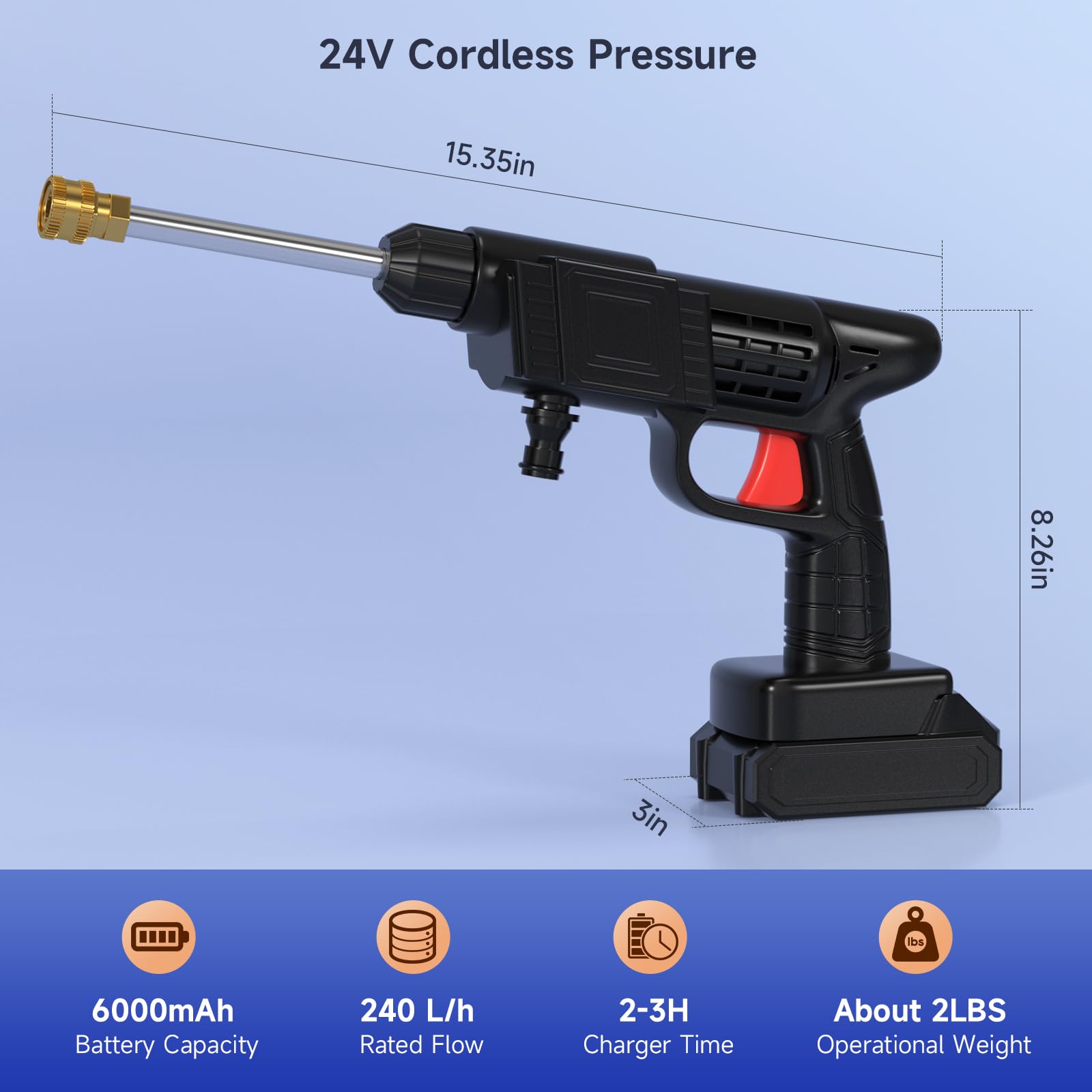 Topteng Power Blaster Plus self-priming water sourcing from pools or buckets