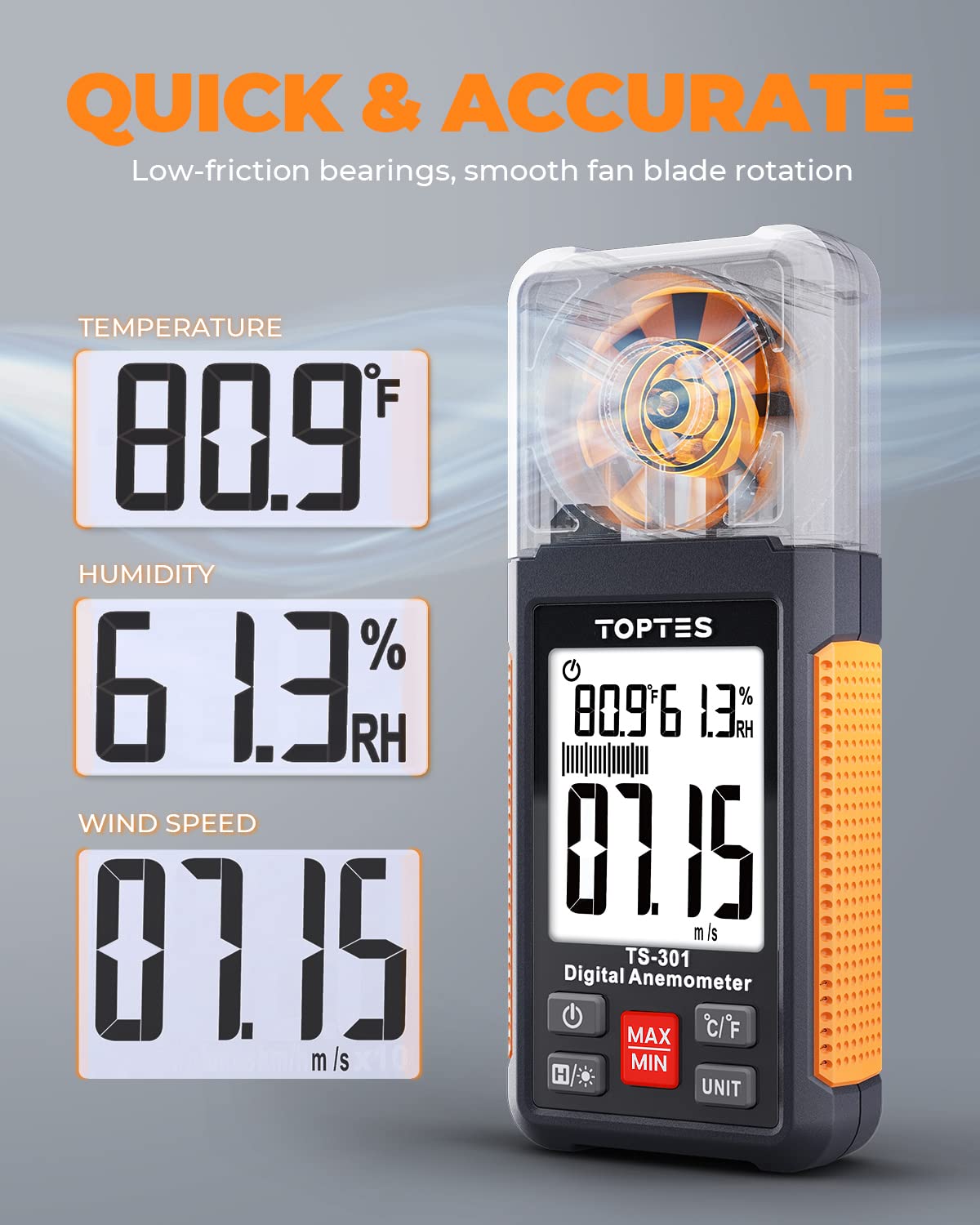 TopTes TS-301 handheld design allows one-handed operation during activities.