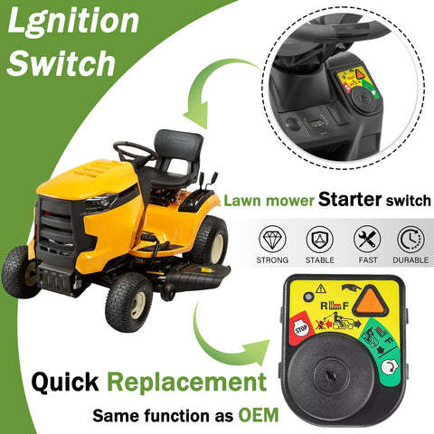 Topvop Auto ignition switch module for Cub Cadet XT1 side view, neat wiring and sturdy build.