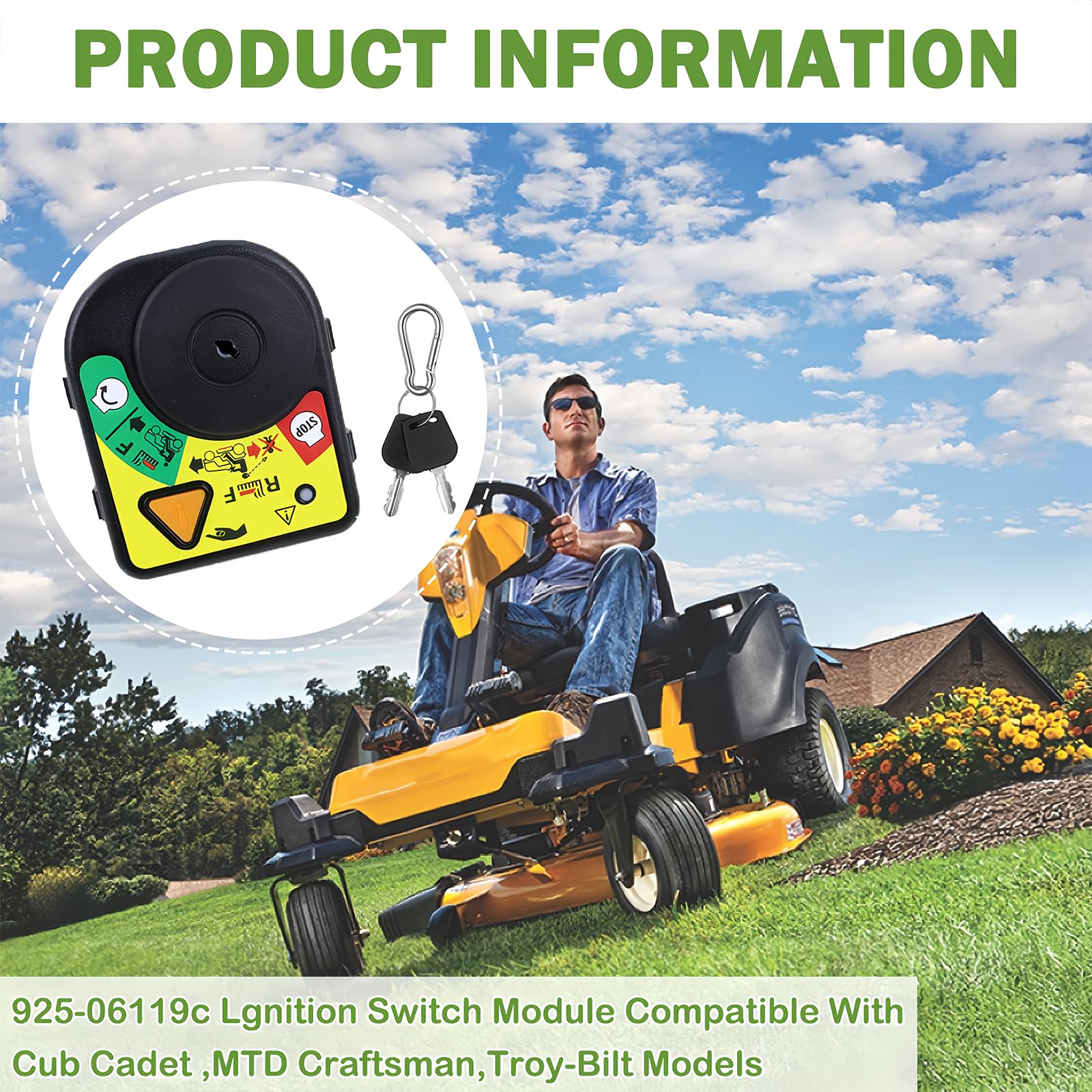 Seven-terminal layout of Topvop Auto ignition switch module for easy identification.