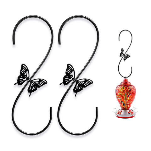 TopWoot butterfly-design bird feeder hook securely suspends feeders