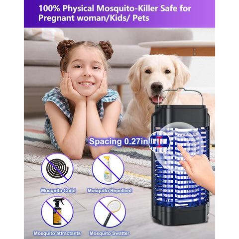 Topwowe Bug Zapper with 4200V grid eliminates pests quickly