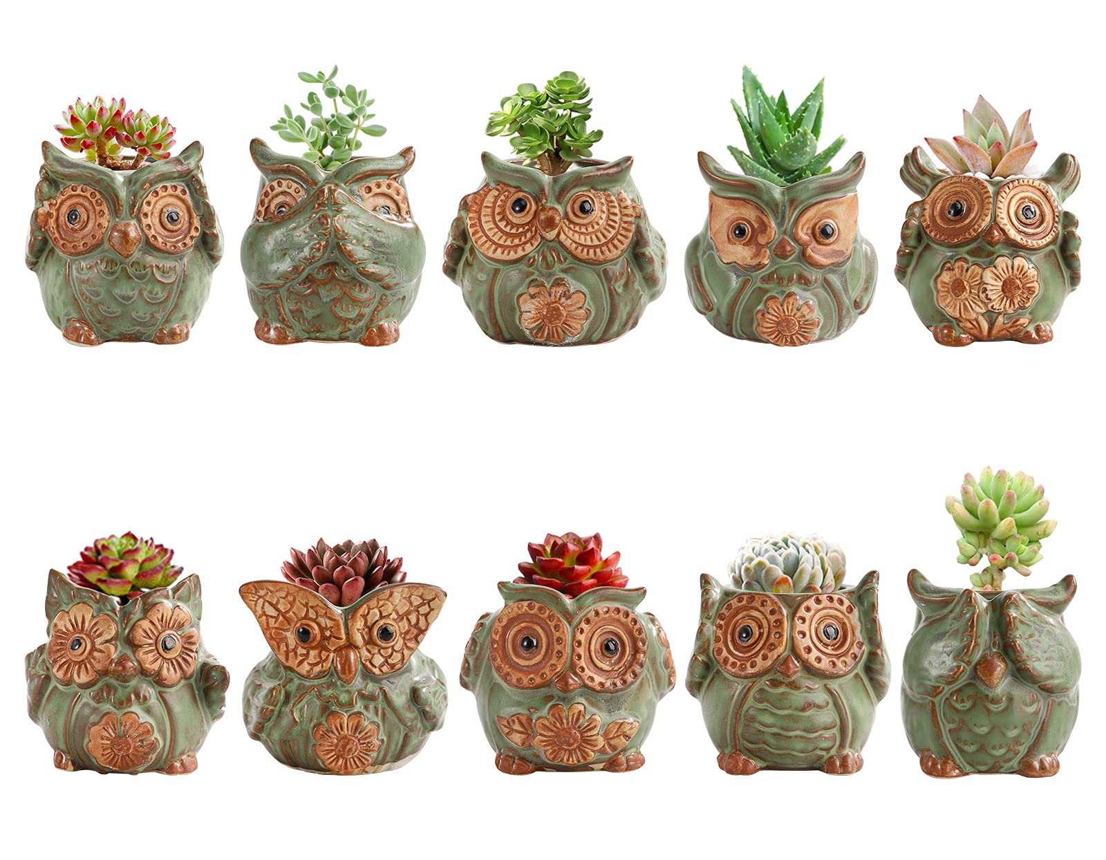 TopZea compact pot fits herbs or small cacti on desks.