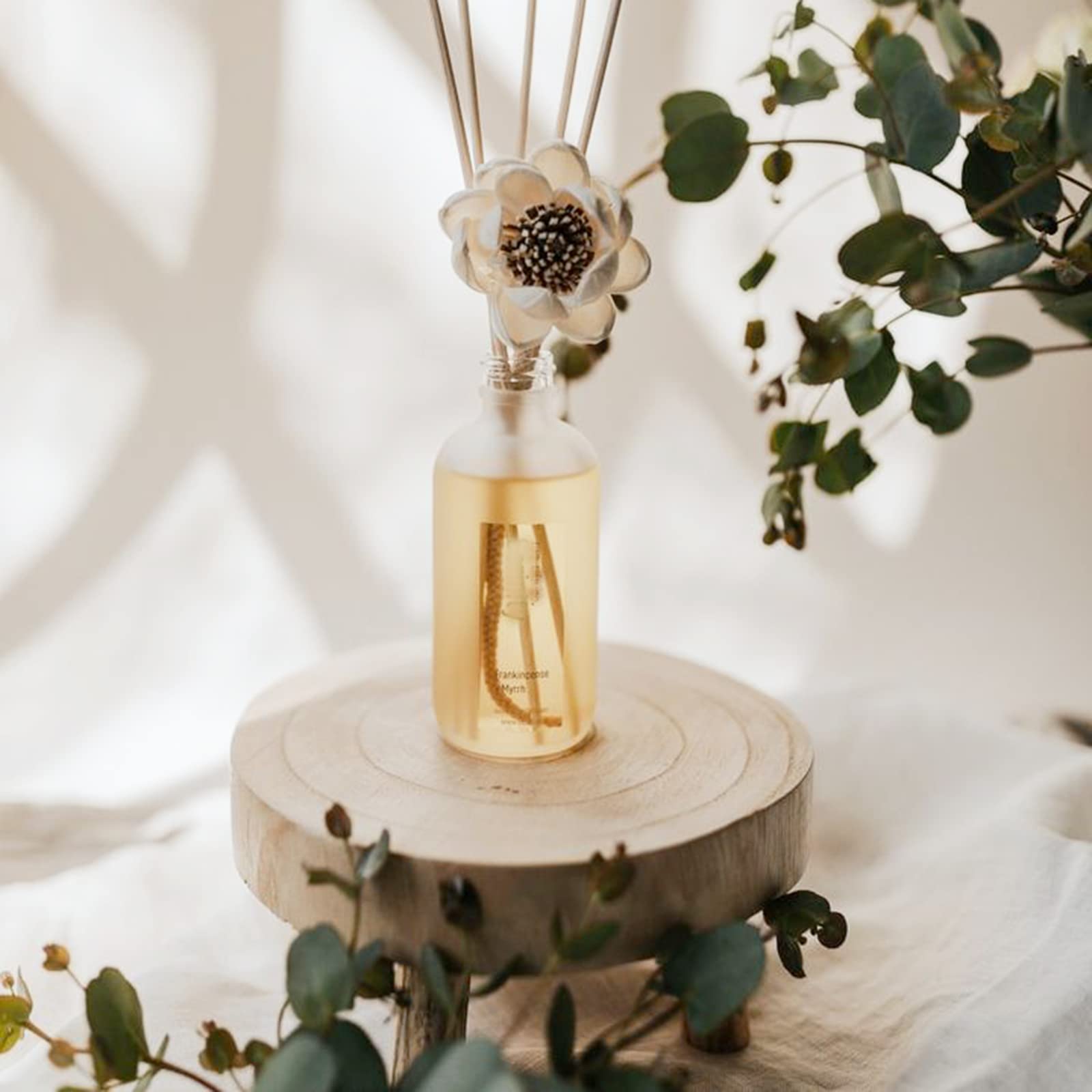 Topzea compact rustic stands suit candles and collectibles.