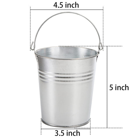 TOPZEA galvanized bucket with handle closeup for easy transport