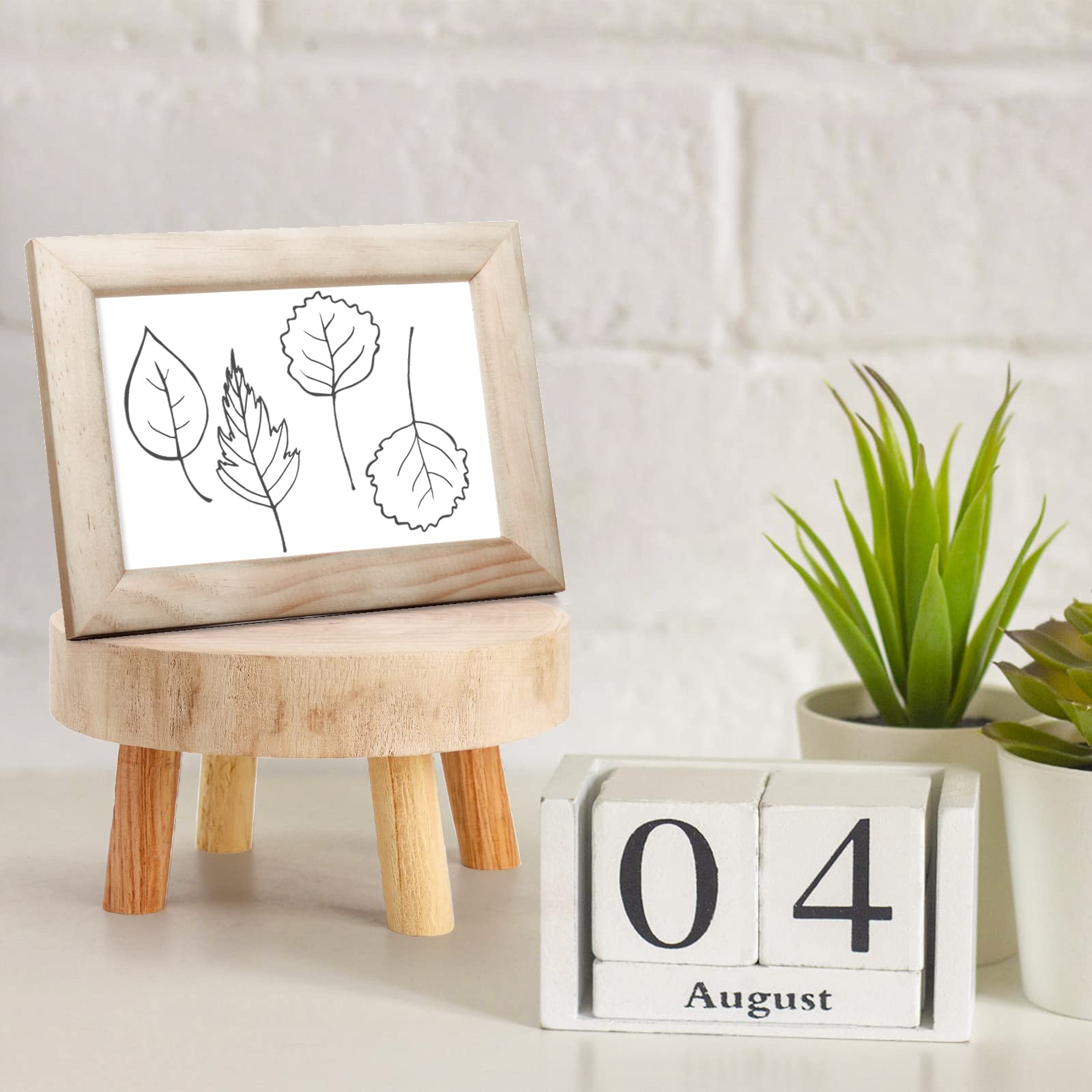 Topzea unfinished wood plant stand blends farmhouse charm.
