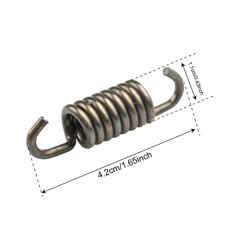 Close-up of TorSor clutch spring showing compact size 4.2 by 1.1 cm.