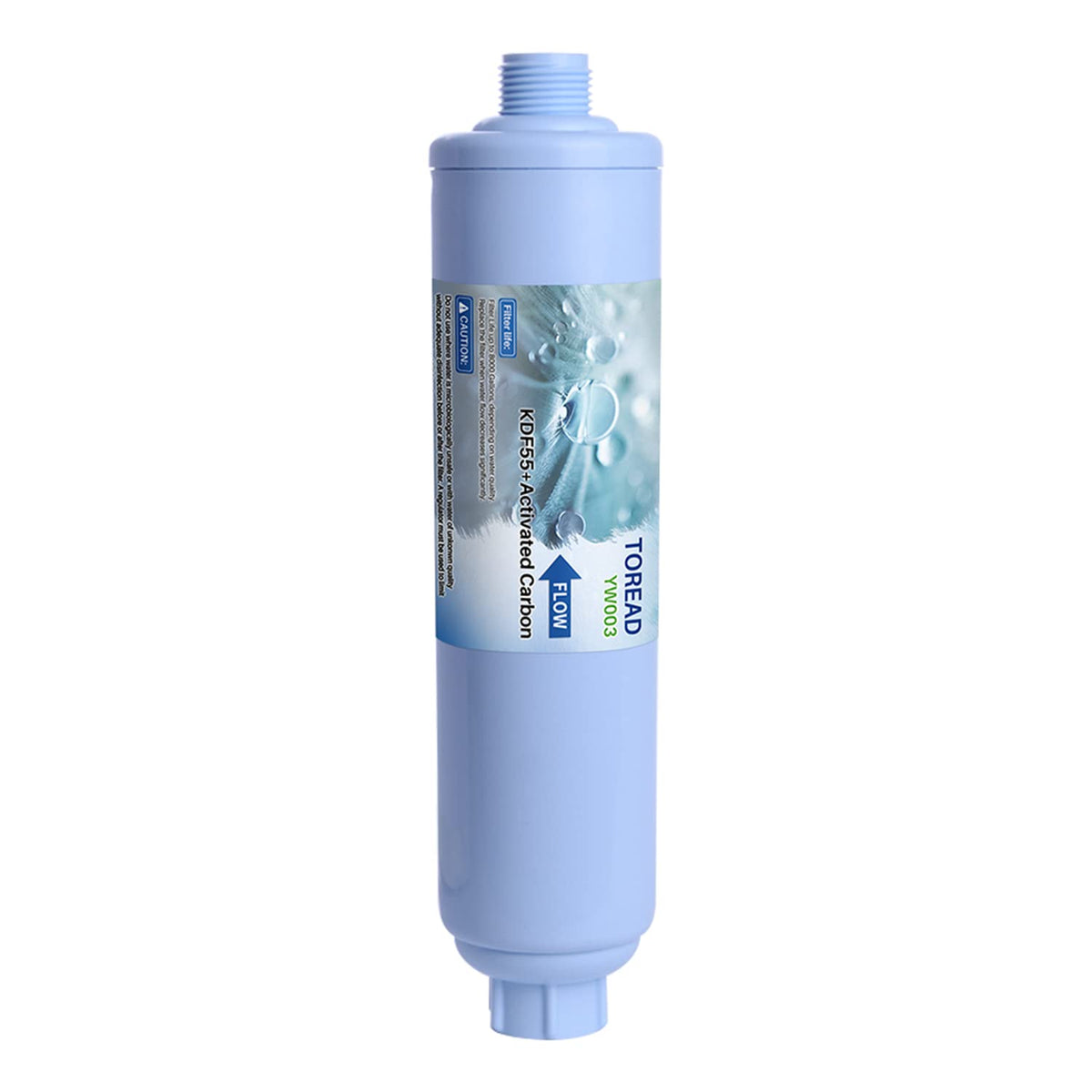 TOREAD garden hose filter attached to hose reducing chlorine while filling a pool