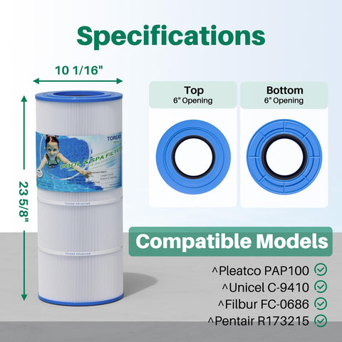 TOREAD cartridge for Pentair CCRP100 provides reliable filtration