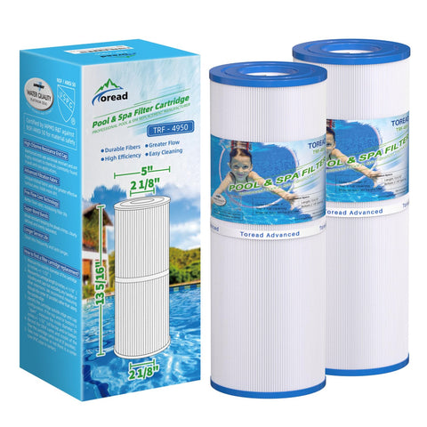 TOREAD TRF-4950 spa filter body showing durable housing for clear water
