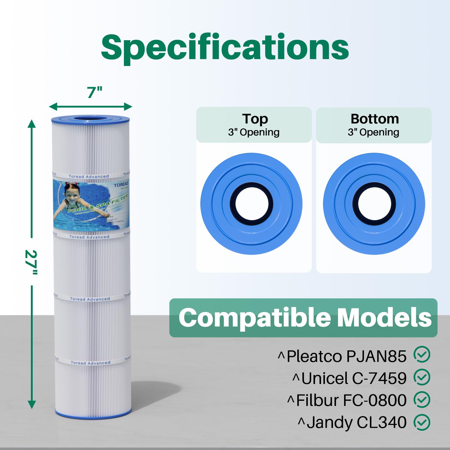TOREAD trilobal filtration fabric captures fine debris for cleaner water