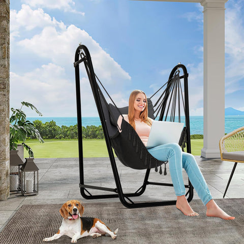TOREVSIOR rust-resistant double-tube stand delivers stable seating outdoors.