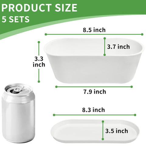 Torfican ABS plastic planter with a large opening ideal for herbs and small plants.