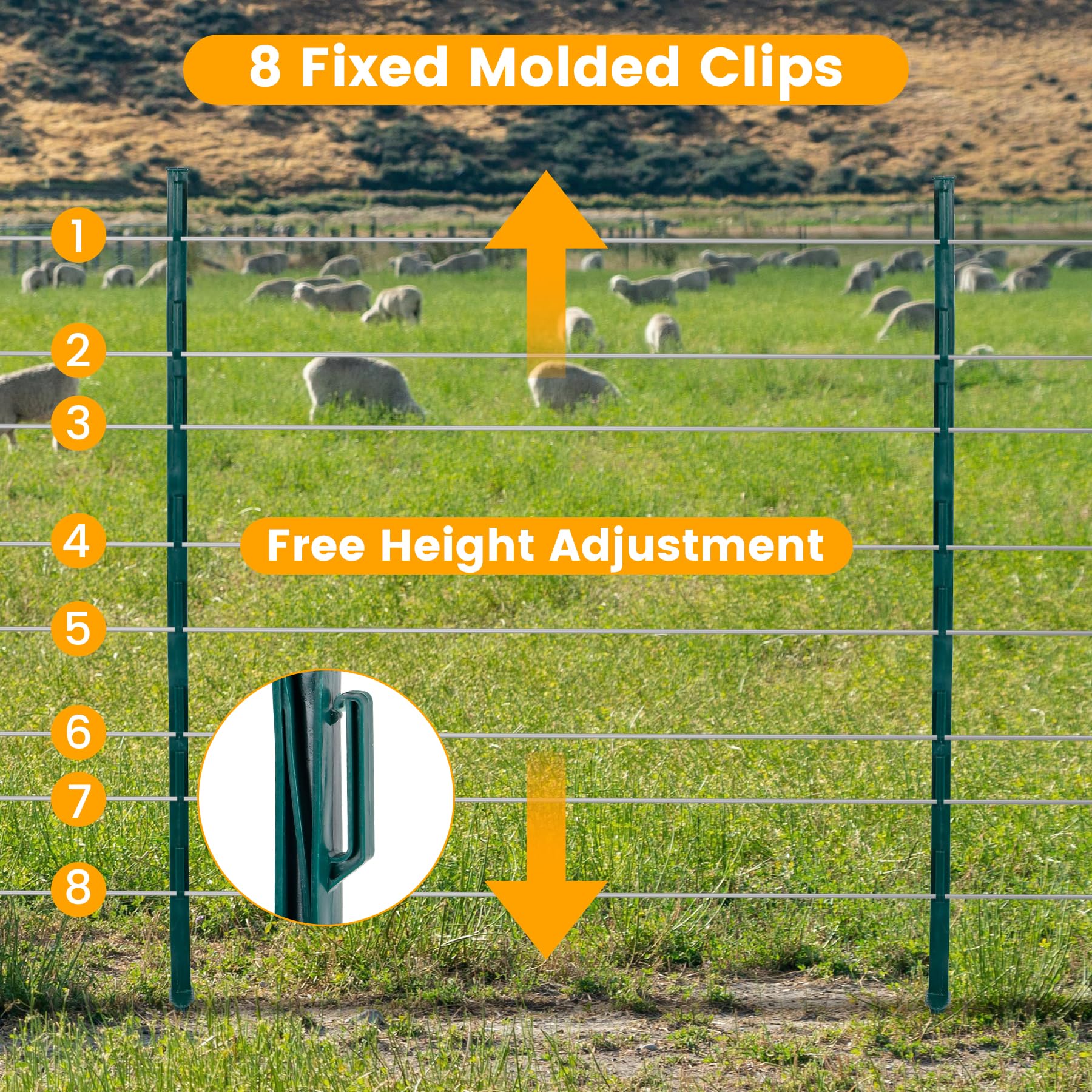 Toriexon plastic fence posts resist weather thanks to high-strength polyethylene.
