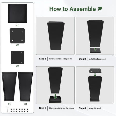 Toriexon 30-inch tall planters for dramatic vertical gardening