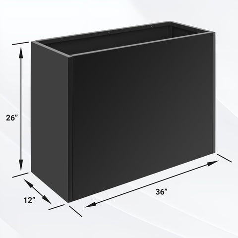 Toriexon planter box side view highlighting sturdy reinforced design for heavy soil.