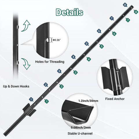 Toriexon adjustable tabs design enables easy fence attachment and secure linkage.