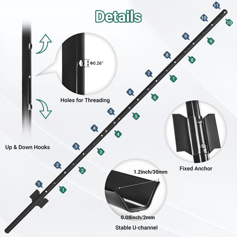 Toriexon anchor-plate detail enhances post stability.