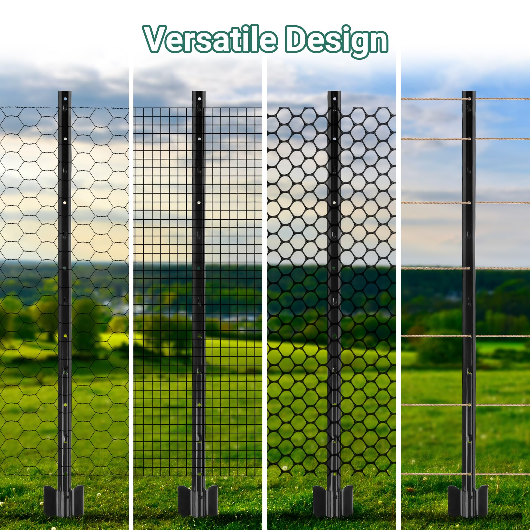 Toriexon anchor plate provides extra ground stability for garden fencing.