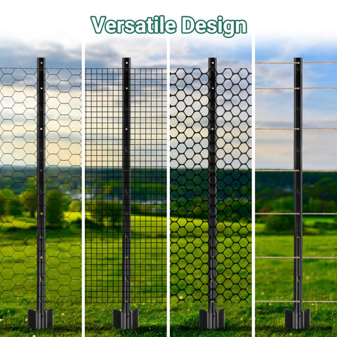 Toriexon anchor plate provides extra ground stability for garden fencing.
