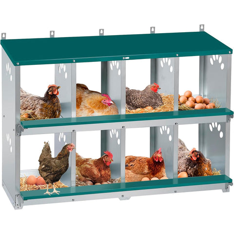 Toriexon 8-compartment nest box with spacious design for comfortable egg laying.