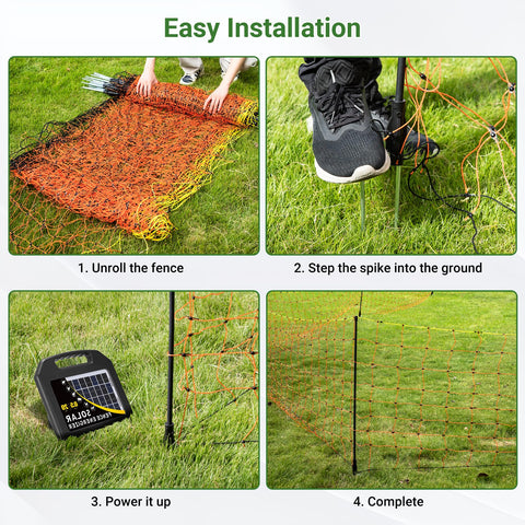 Toriexon netting pairs with solar energizer for portable fencing