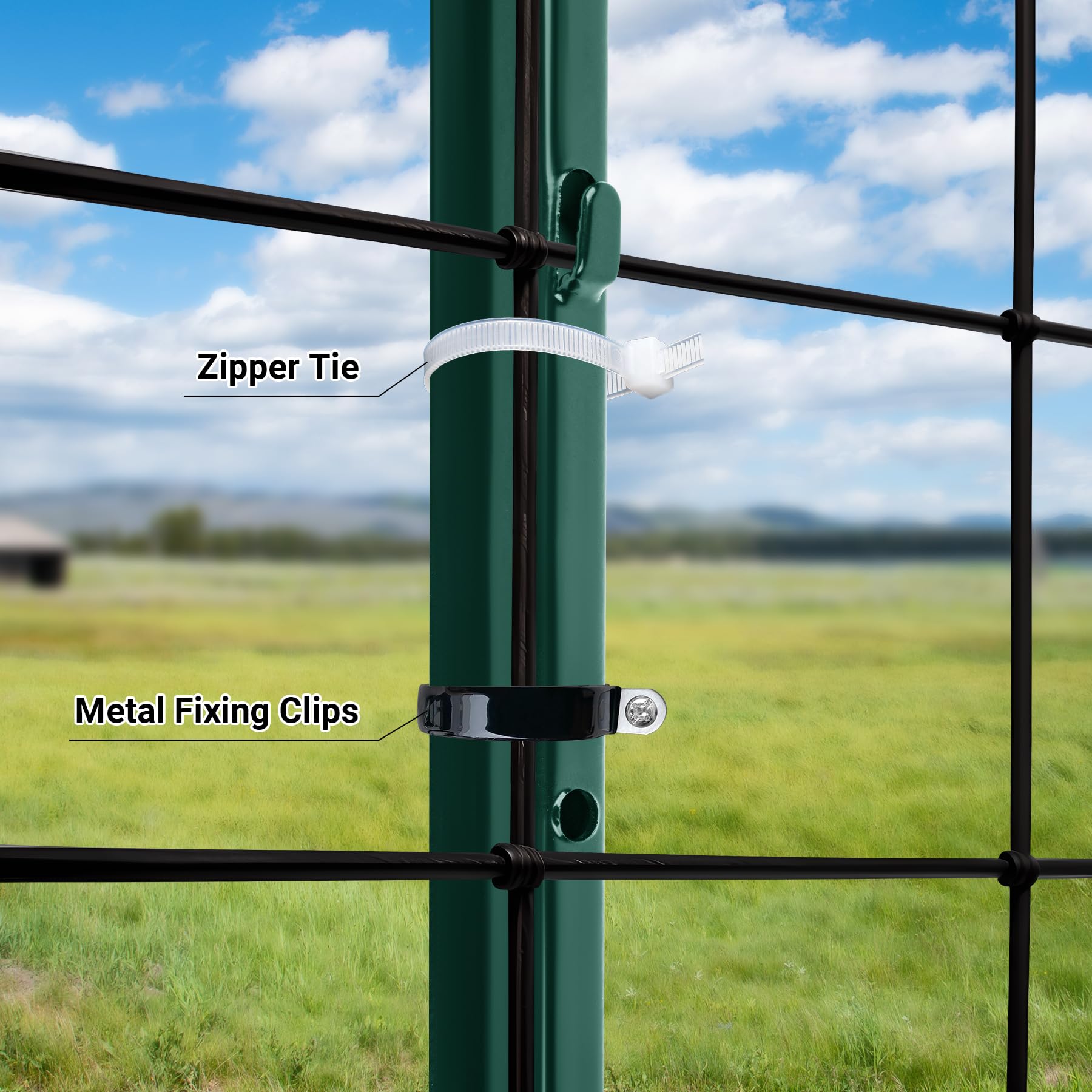 Toriexon fence post for electric fence or temporary fence setups.