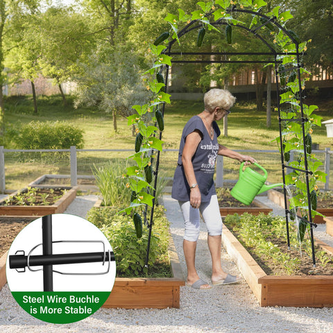 Toriexon Garden Arch Trellis easy tool-free assembly for quick setup.