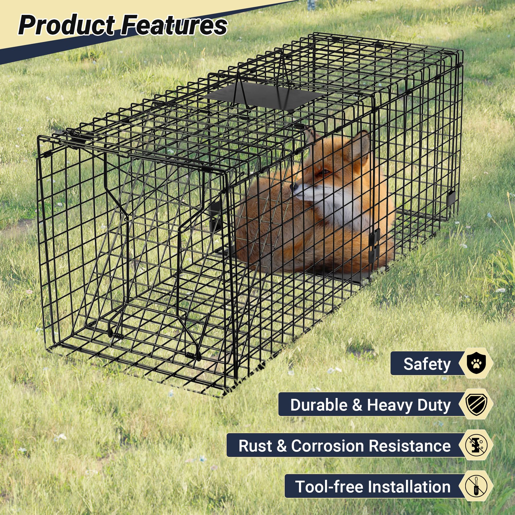 Toriexon humane trap collapsed form saves space during storage