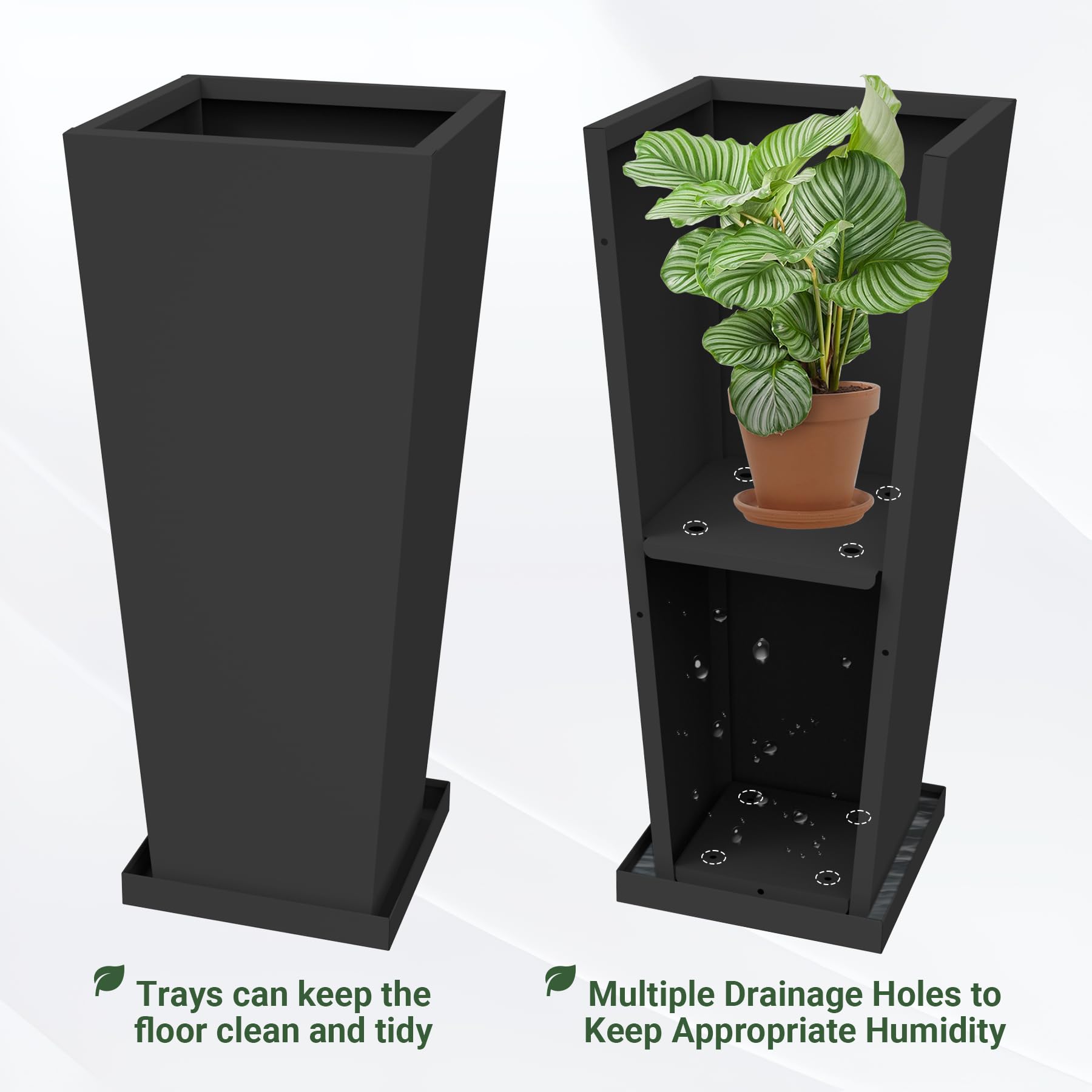 Toriexon outdoor indoor decor planter for porch, patio, balcony