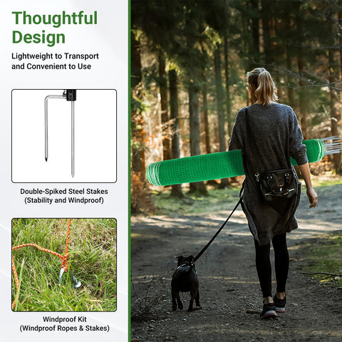 Toriexon portable chicken fence enables quick, flexible pet enclosures