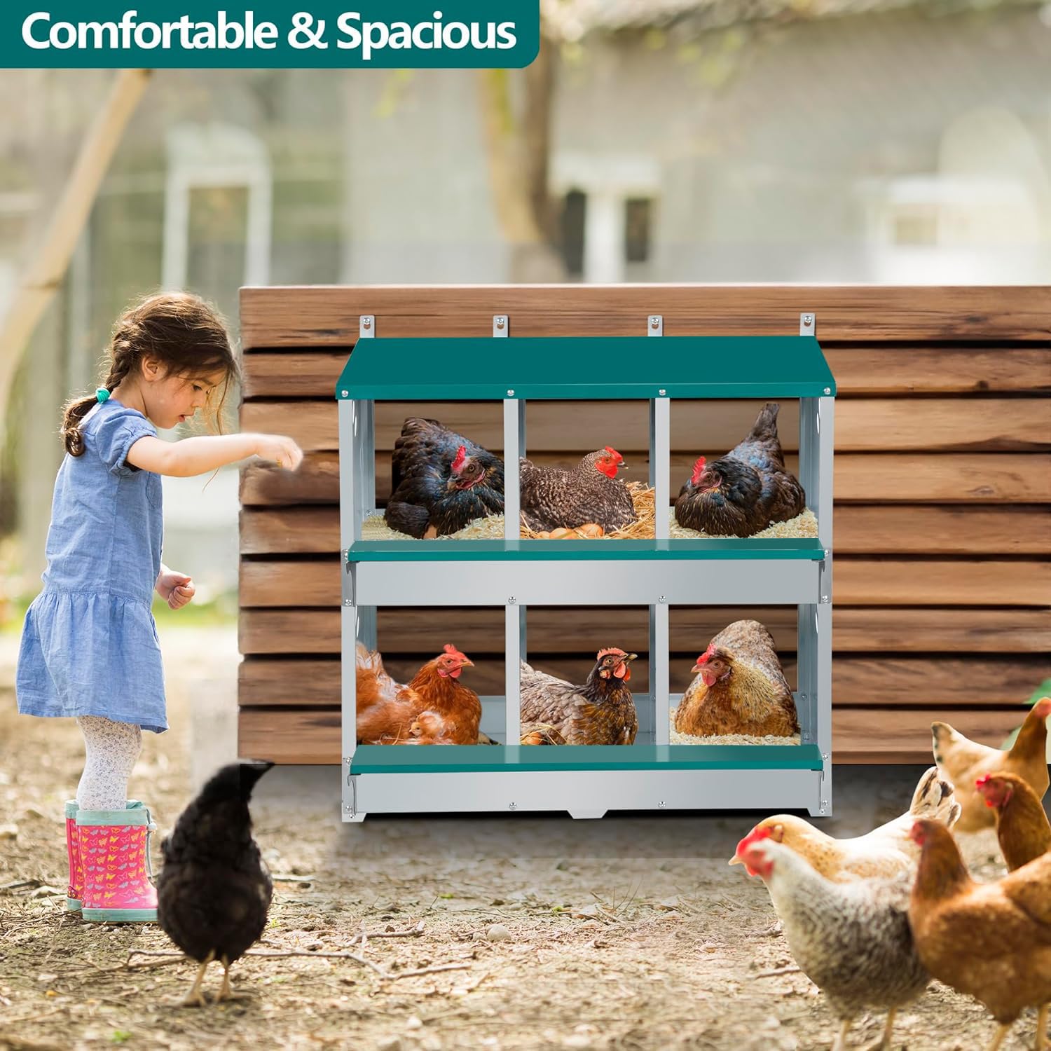Toriexon spacious nesting area promotes comfortable laying.