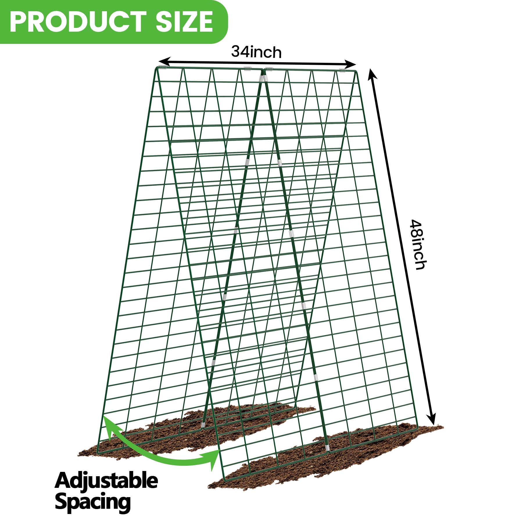 Toriexon steel frame with green powder coating resists rust and corrosion